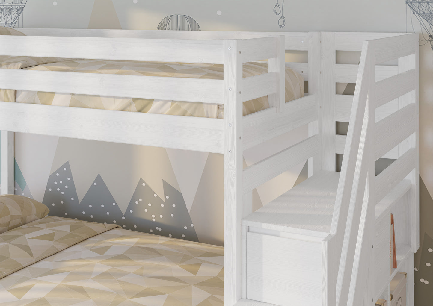 Køjeseng - TRIO White